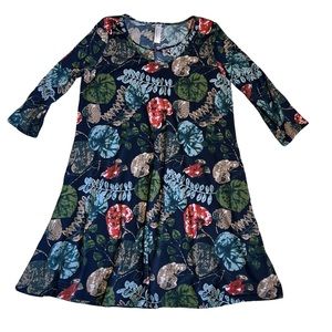 HeathMoor Floral Swing Boho Dress size Small
